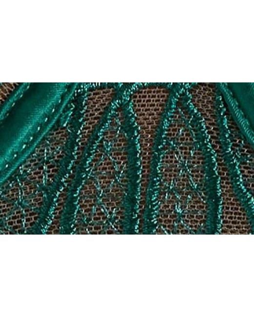 Bluebella Green Amaris Underwire Satin & Tulle Bra