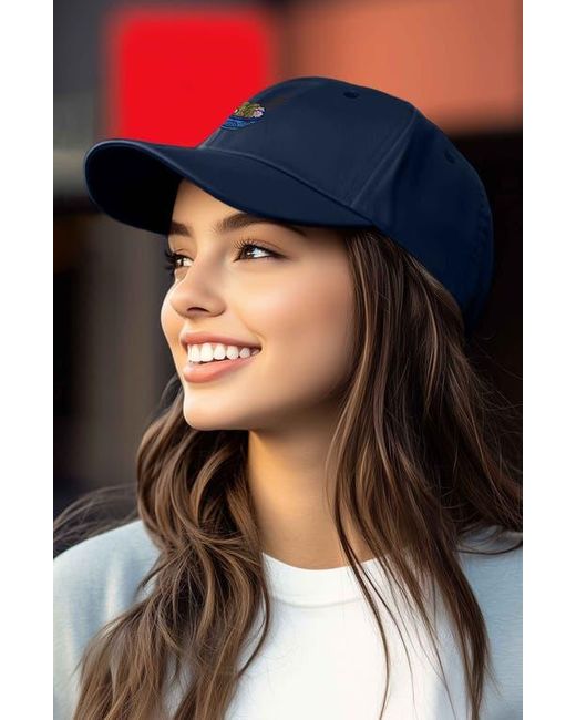 Alix Blue Noodles Embroidered Casual Cap