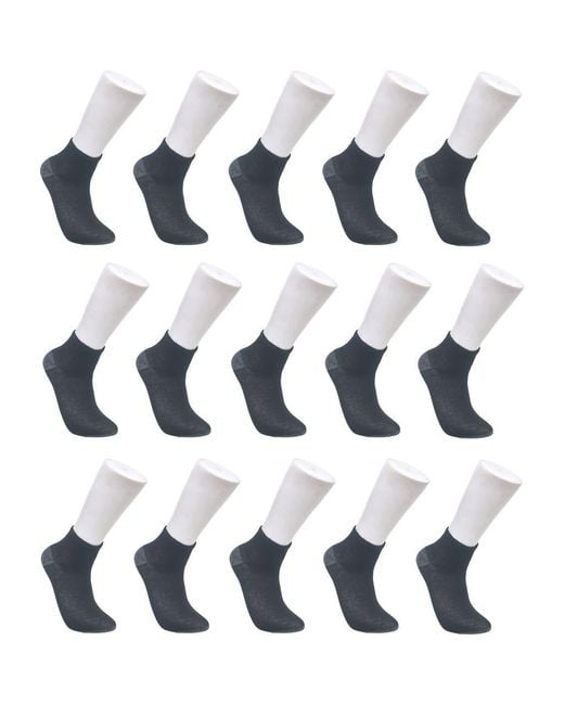 Ed Hardy Blue Boys Basic Flat Quarter Sock 15-Pack for men