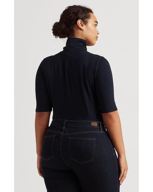 Ralph Lauren Black Scrunch Neck Top