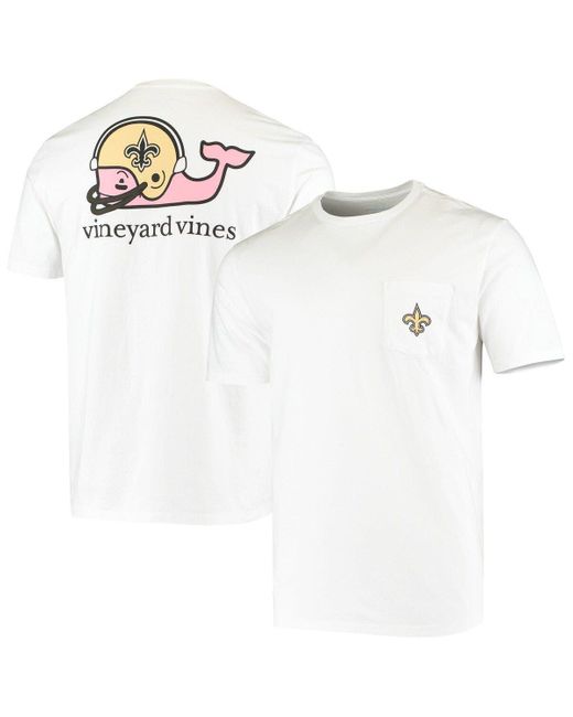Vineyard Vines White New Orleans Saints Team Whale Helmet T-shirt At Nordstrom for men