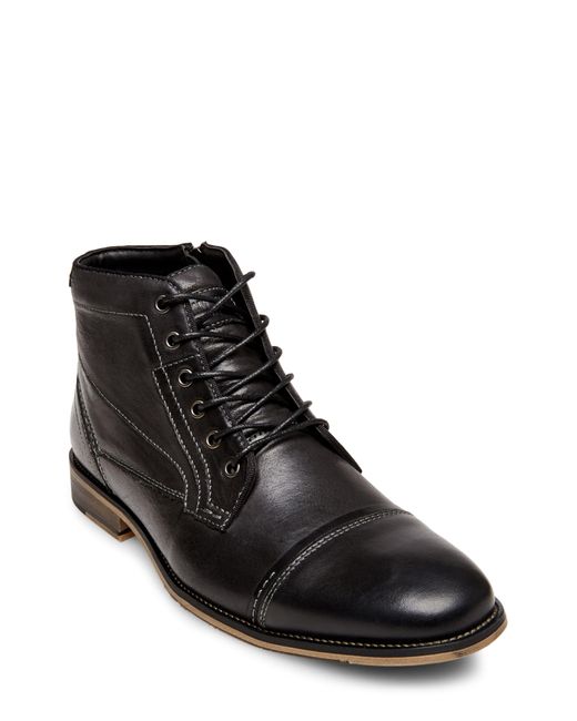 Steve Madden Jeffries Cap Toe Boot in Black for Men Lyst