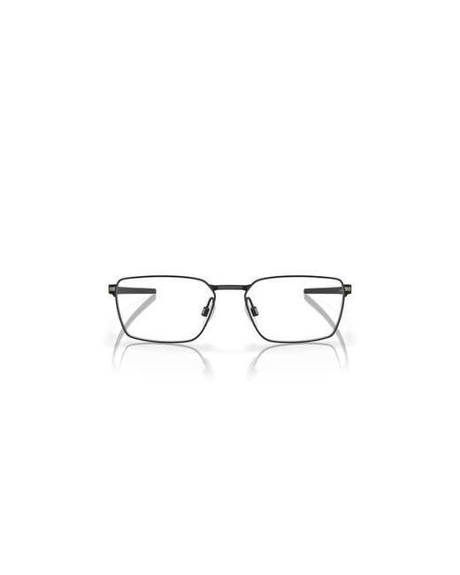 Oakley Black 55Mm Rectangle Optical Glasses for men