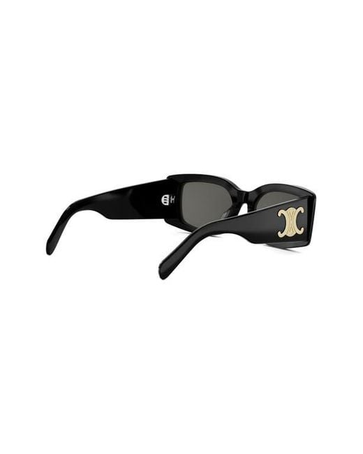 Céline Black Triomphe 53Mm Rectangular Sunglasses