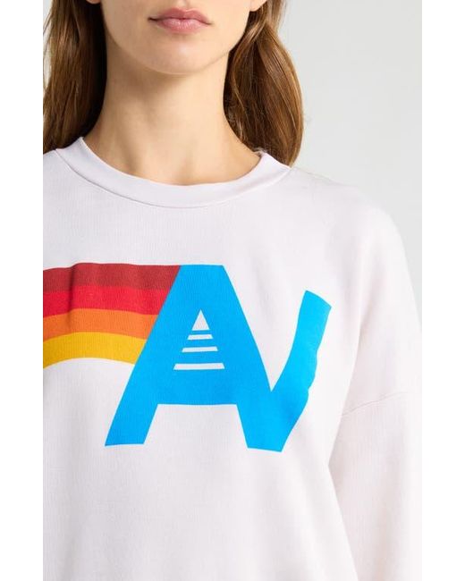 Aviator Nation White Logo Crewneck Sweatshirt