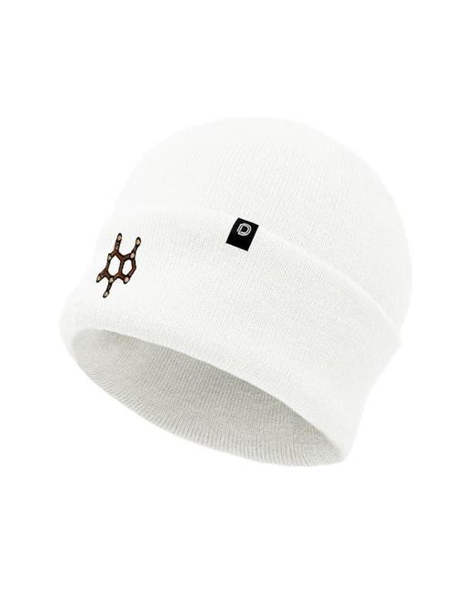 Alix White Molecule Beanie for men