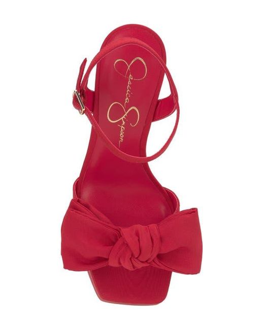 Jessica Simpson Red Lollien Ankle Strap Platform Sandal