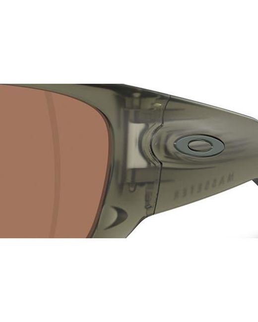 Oakley Brown 60Mm Prizm Rectangular Sunglasses for men