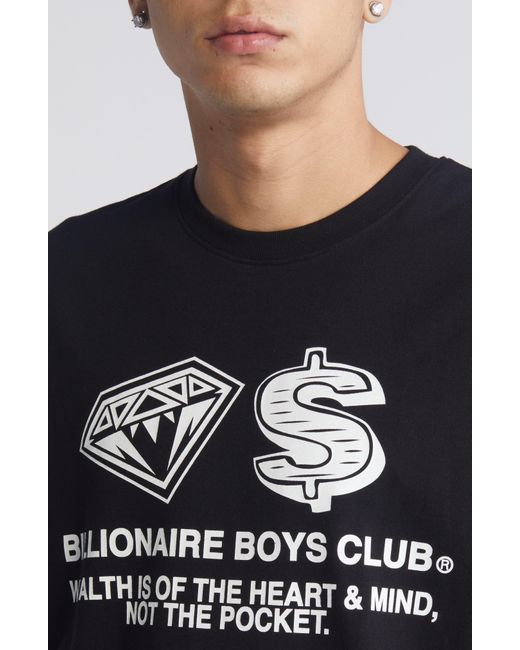 BBCICECREAM Black Wealth Cotton Graphic T-shirt for men