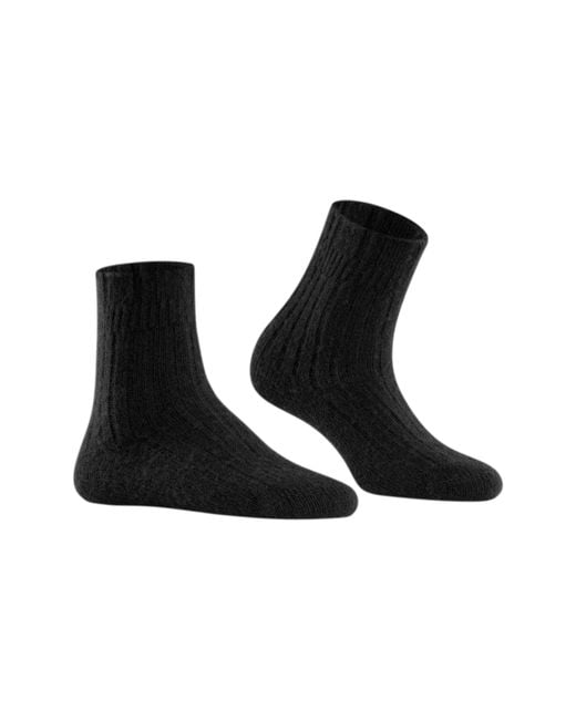 Falke Black Wool Blend Lounge Socks