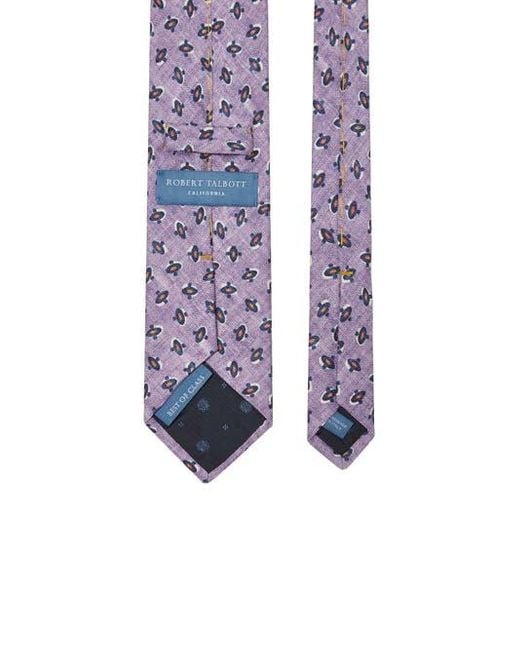 Robert Talbott Purple Robert Geometric Print Best Of Class Necktie for men