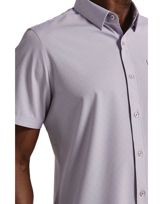 7 Diamonds White Leven Short Sleeve Button-up Shirt for men