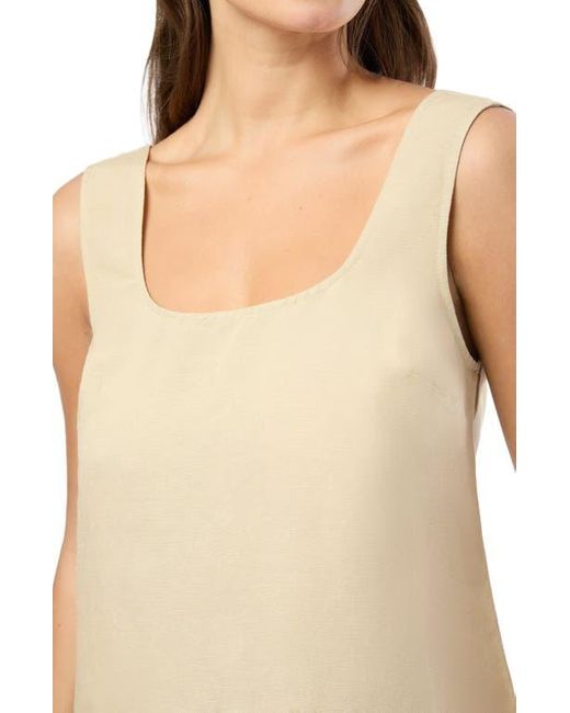 Onia Natural Air Linen Scallop Mini Dress