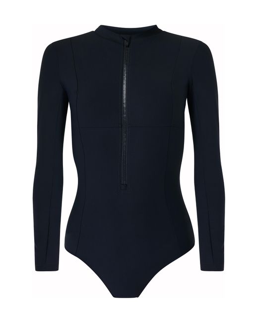 Sweaty Betty Blue Tidal Cutout One-piece Rashguard Swimsuit