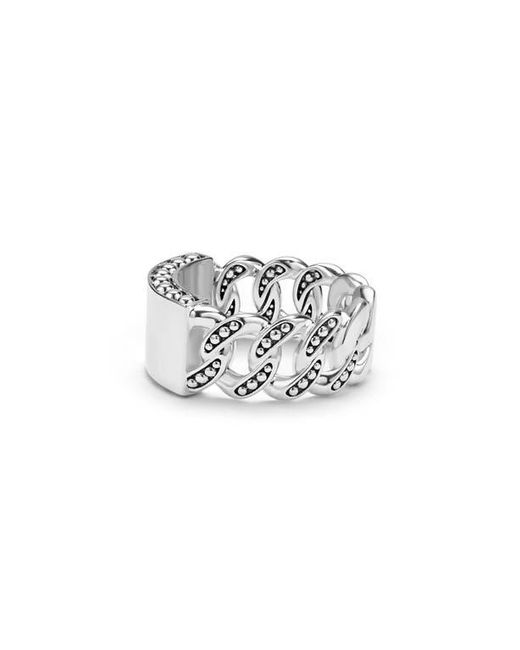 Lagos White Anthem Engravable Ring