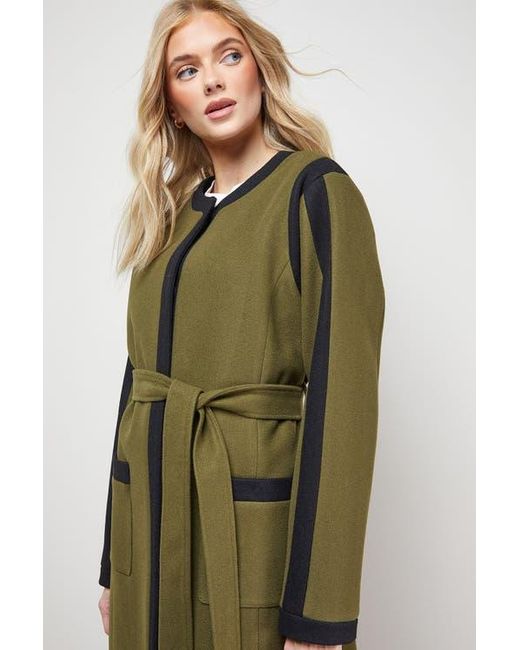 Oasis Black Tipped Coat