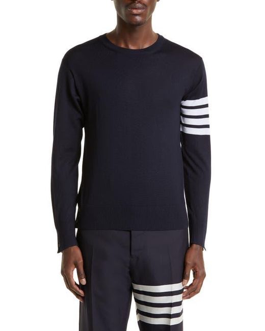 Thom Browne Blue Merino Wool Pullover for men