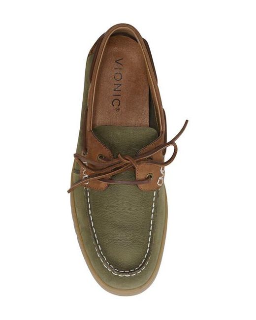 Vionic Brown Uptown Boat Shoe for men