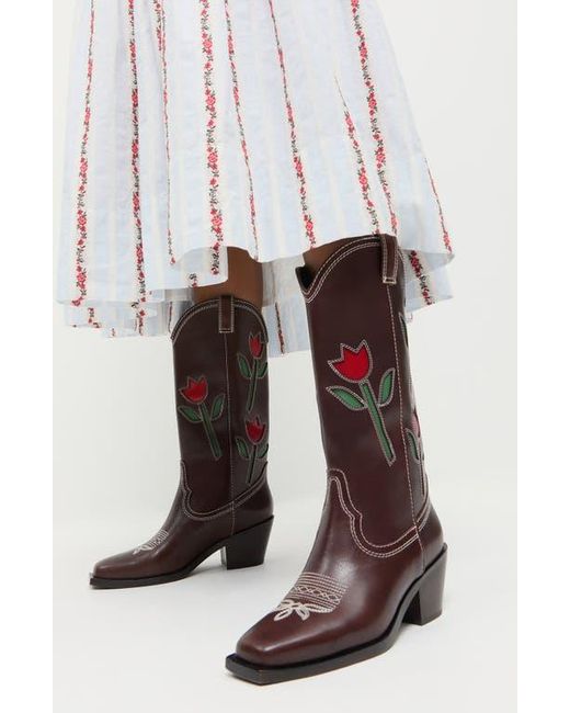 Loeffler Randall Brown Wilder Western Boot