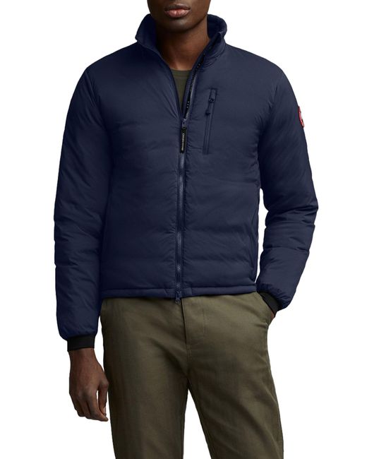 Canada Goose Blue Navy Down Packable Lodge Hooded Jacket for men