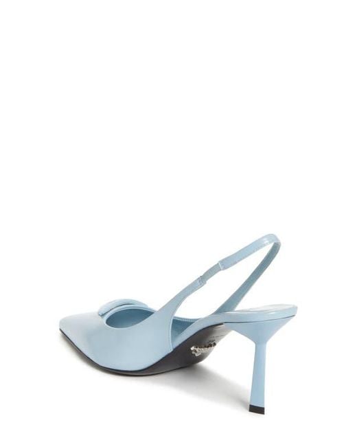 Prada Blue Modellerie Pointed Toe Slingback Pump