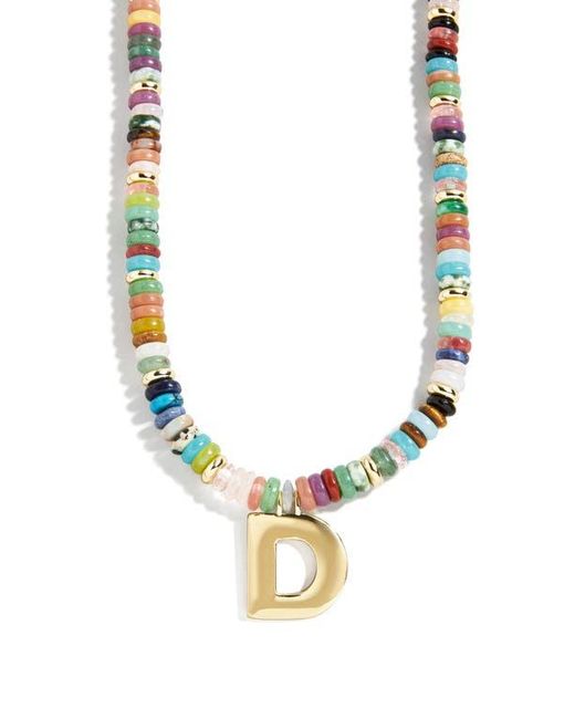 BaubleBar Blue Marcella Initial Necklace