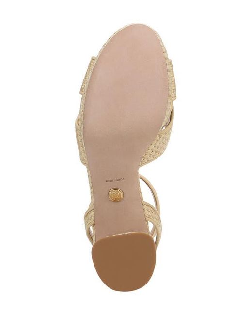 Veronica Beard Natural Danika Ankle Strap Platform Sandal