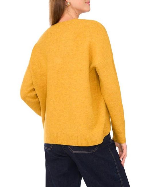 Vince Camuto Blue Drop Shoulder V-Neck Sweater