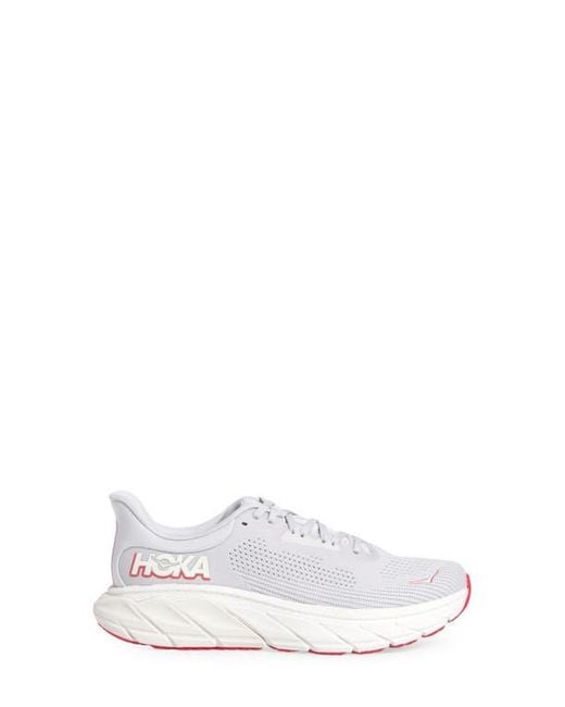 Hoka One One White Arahi 7 Running Shoe