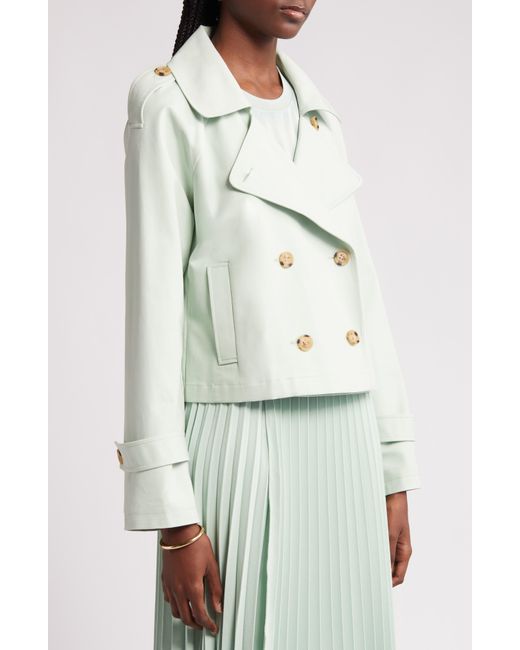 Nordstrom Multicolor Crop Stretch Cotton Trench Coat