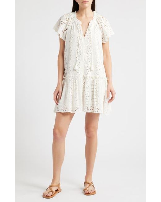 Cleobella Women's Natural Organic Cotton Eyelet Minidress