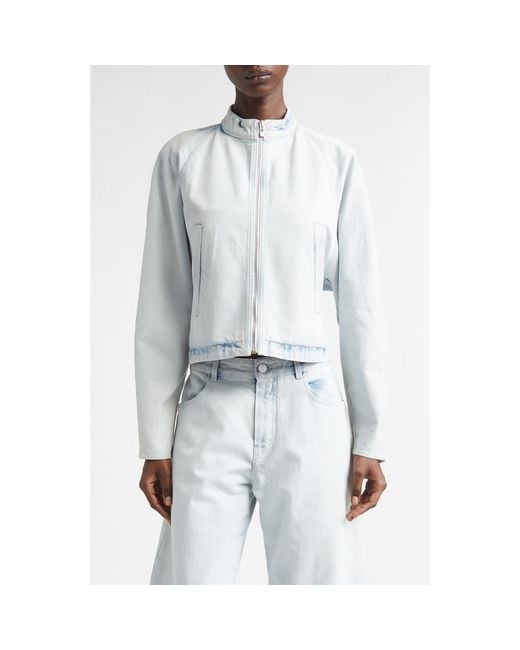 Alaïa Gray Round Denim Jacket