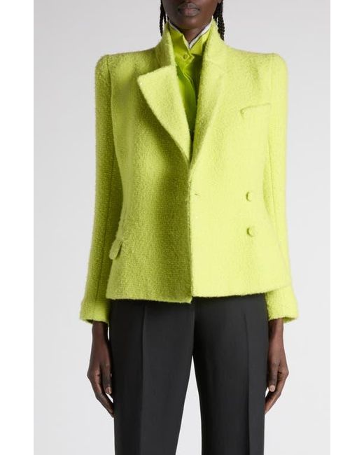 Tom Ford Green Sequin Tweed Double Breasted Jacket