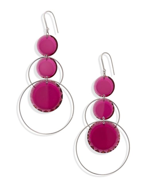 Isabel Marant Pink Harlem Circle Drop Earrings