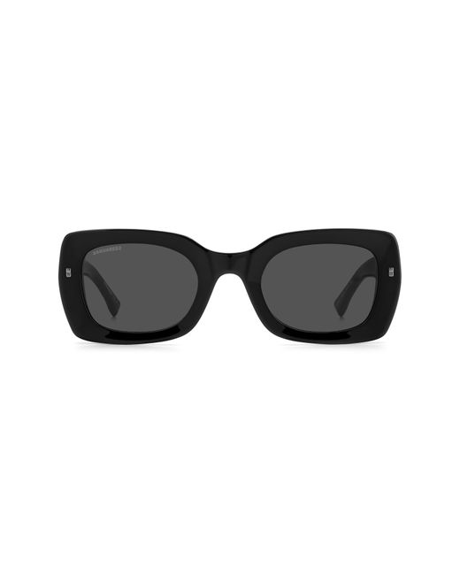 DSquared² Black 51mm Rectangular Sunglasses