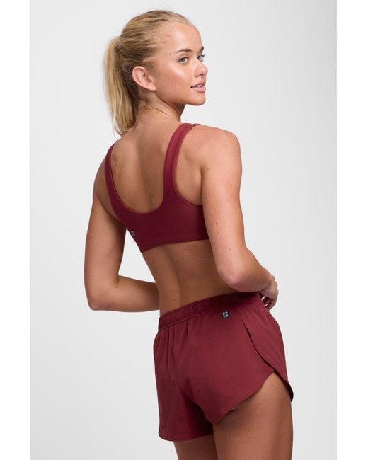 JOLYN Red Lizzie Split Short