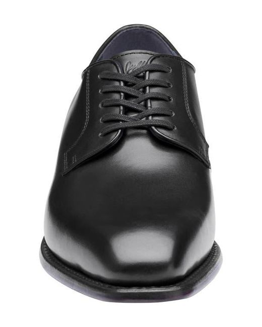 Johnston & Murphy Black Ashton Plain Toe Derby for men
