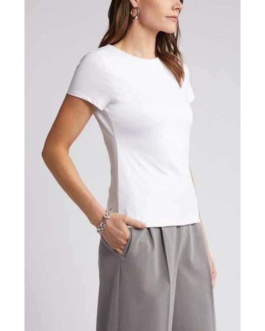 Halogen® White Essential Compression T-Shirt