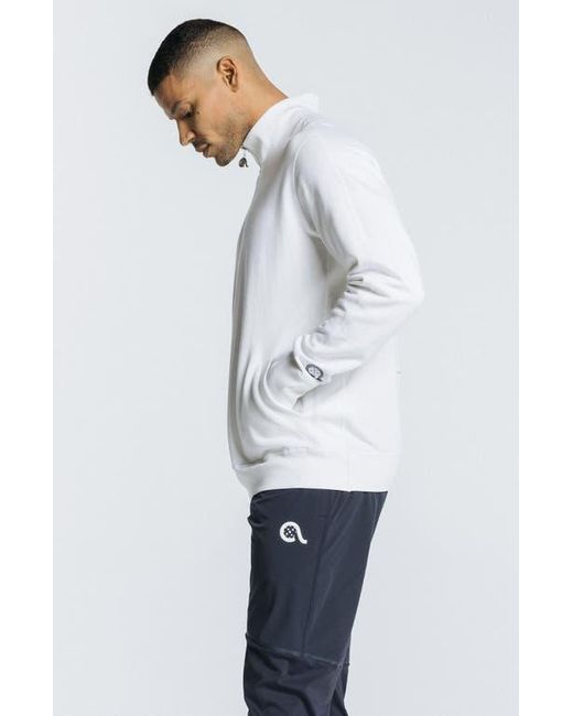 AVI White Pickleball Warmup Pullover