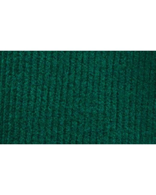 Mango Green Turtleneck Rib Sweater Dress