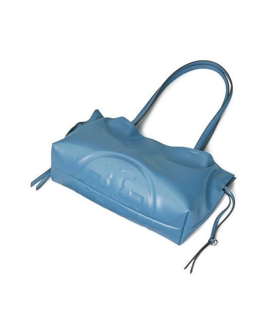 Tory Burch Blue Small Ella Natuura Drawstring Tote