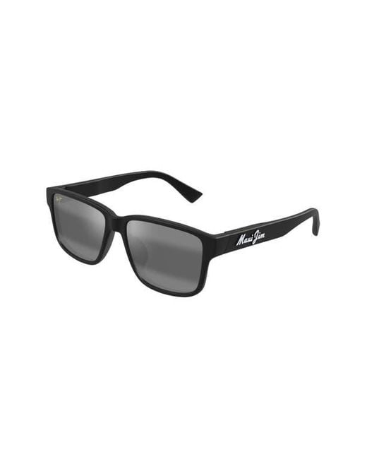 Maui Jim Gray 58Mm Polarizedplus2 Rectangular Sunglasses for men