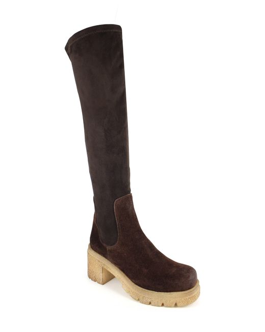 Zigi Brown Jaylen Over The Knee Platform Boot