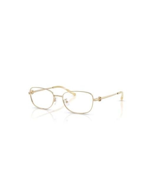 Tory Burch Metallic 53Mm Rectangle Optical Glasses