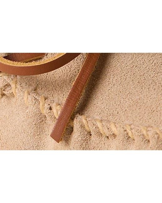 Minnetonka Natural Faux Fur Lined Soft Sole Slipper