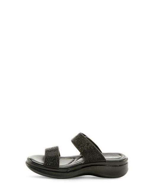 Flexus by Spring Step Black Bling Slide Sandal