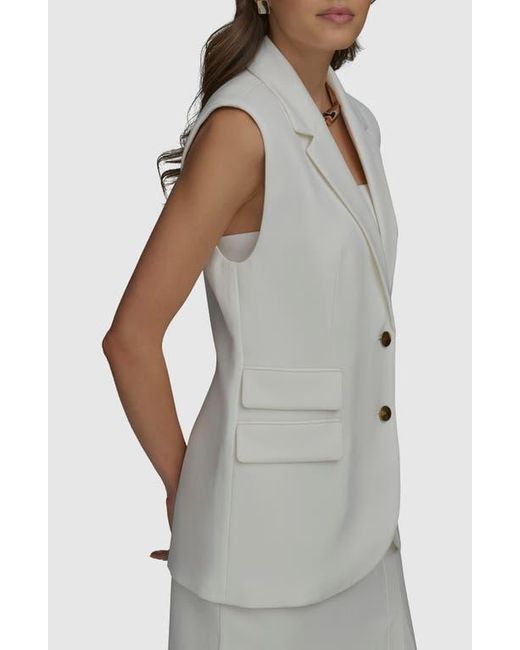 Donna Karan Gray Two-Button Vest