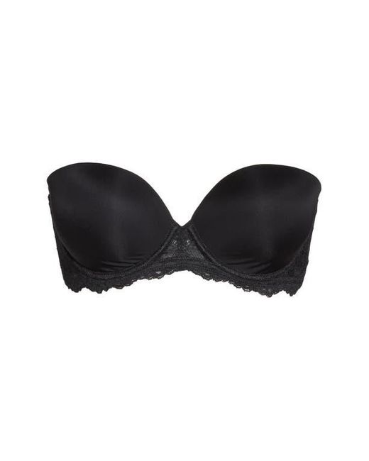On Gossamer Black Beautifully Basic Strapless Underwire Bra
