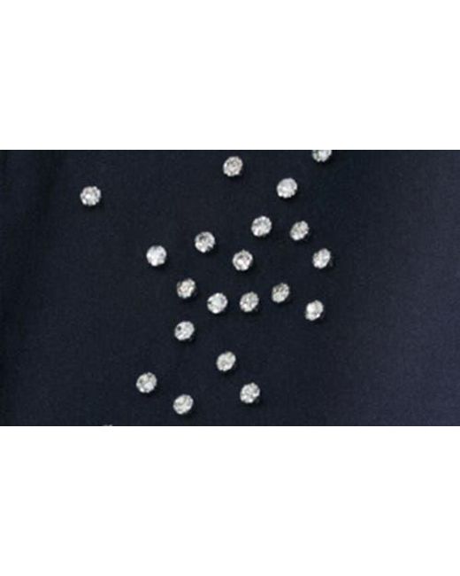 Mango Blue Rhinestone Button-Up Shirt