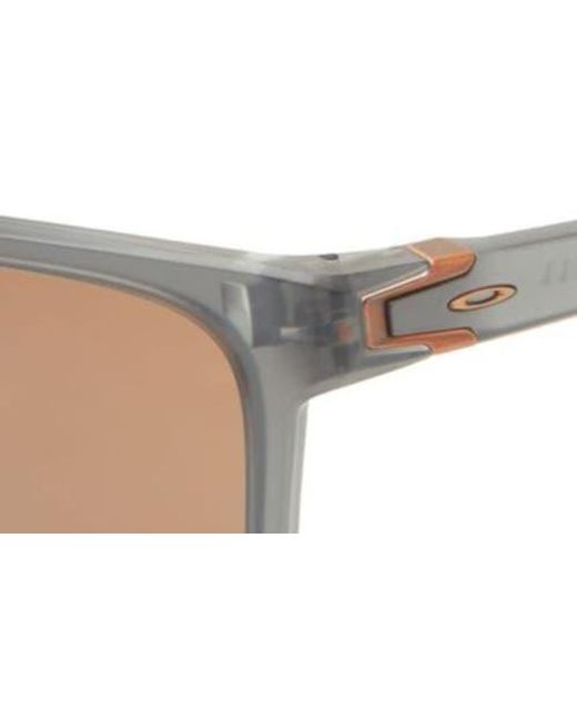 Oakley Brown 57Mm Polarized Rectangular Sunglasses for men